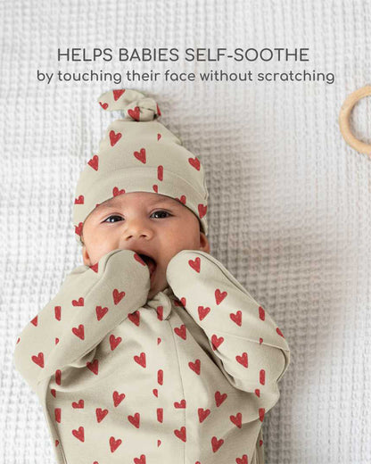 Cocoon Care Bamboo Transition Sleeping Bag/Pod-With Arms Out & Arms Up Options-With Two Way Zipper-Heart & Soul-For Infants-3 to 6M