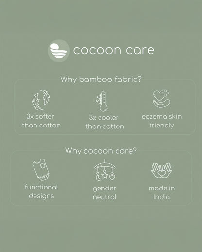 Cocoon Care Playful Notes Baby Sleeping Bag/Pod-Bamboo Cotton-With 2 Way Zipper-Newborn Bed