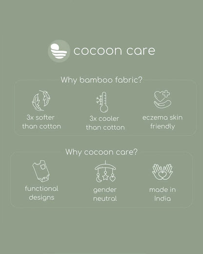 Cocoon Care Beige Sleepsuit-Heart Print-Bamboo-For Infants