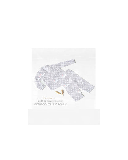 Cocoon Care Grey Nightsuit-Grey Grove-Bamboo-For Infants