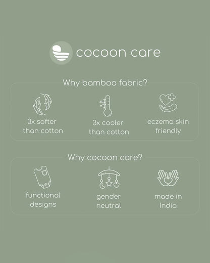 Cocoon Care Grey Nightsuit-Grey Grove-Bamboo-For Infants
