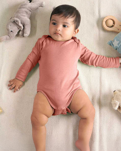 Cocoon Care Dusty Pink Bodysuit-Solid-Bamboo-For Infants