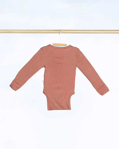 Cocoon Care Dusty Pink Bodysuit-Solid-Bamboo-For Infants