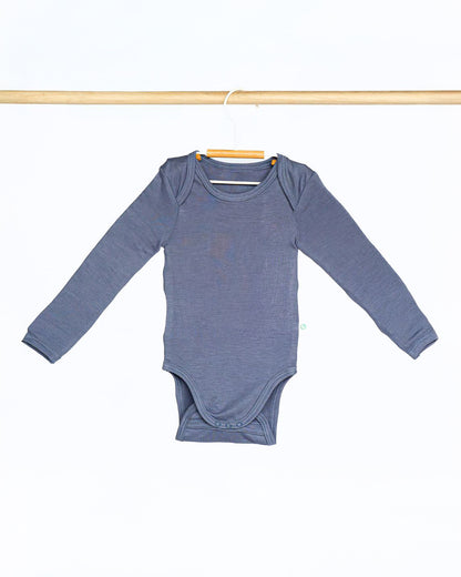 Cocoon Care Blue Bodysuit-Solid-Bamboo-For Infants