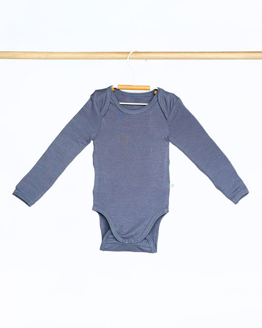 Cocoon Care Blue Bodysuit-Solid-Bamboo-For Infants