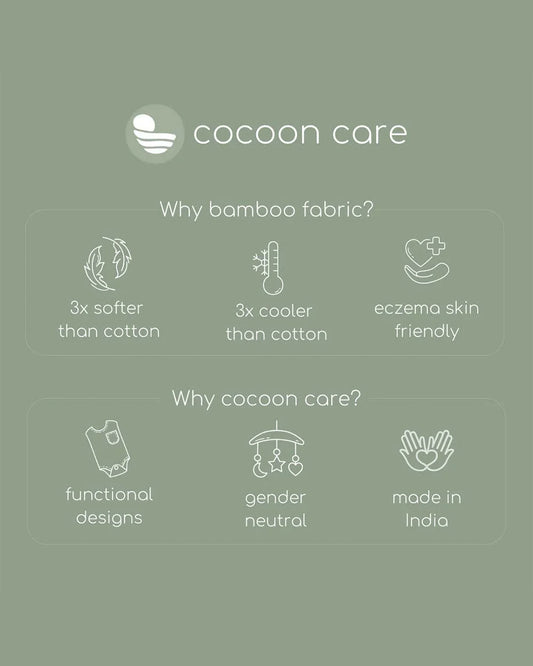 Cocoon Care Blue Bodysuit-Solid-Bamboo-For Infants