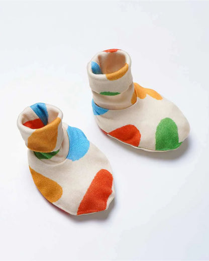 Cocoon Care Multicolor Caps, Booties & Mittens Set-Playful Notes-Bamboo-For Infants