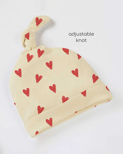 Cocoon Care Beige Caps, Booties & Mittens Set-Heart Soul-Bamboo-For Infants