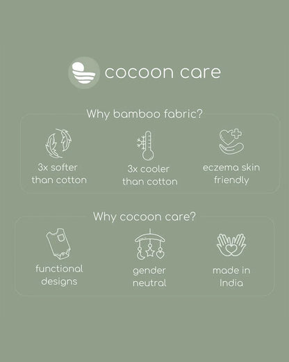 Cocoon Care Beige Caps, Booties & Mittens Set-Heart Soul-Bamboo-For Infants