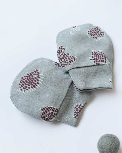 Cocoon Care Grey Caps, Booties & Mittens Set-Wild Stride-Bamboo-For Infants