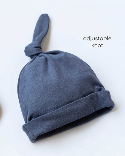 Cocoon Care Blue Caps, Booties & Mittens Set-Solid-Bamboo-For Infants