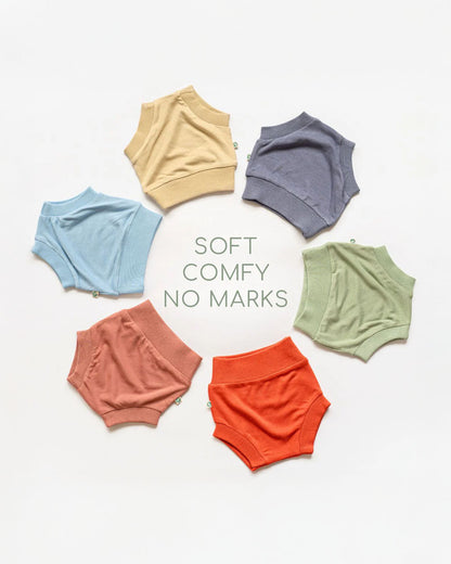Cocoon Care Natural, Sage Green & Blue Panties-Solid-Bamboo-Pack of 3-For Infants