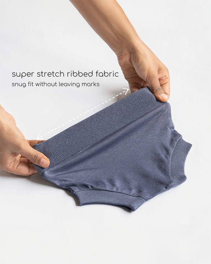 Cocoon Care Natural, Sage Green & Blue Panties-Solid-Bamboo-Pack of 3-For Infants