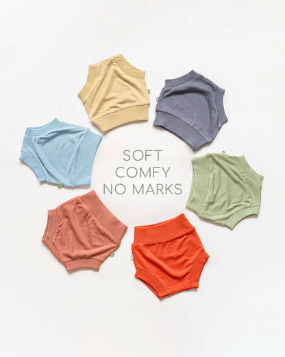 Cocoon Care Light Blue, Beige & Orange Panties-Solid-Bamboo-Pack of 3-For Infants