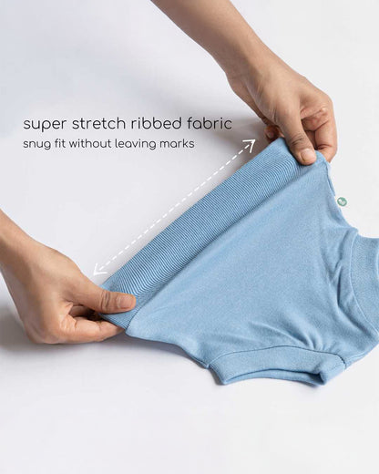 Cocoon Care Light Blue, Beige & Orange Panties-Solid-Bamboo-Pack of 3-For Infants
