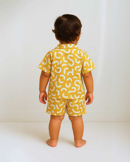 Cocoon Care Mustard Shirt-Must Doodle-Bamboo-For Infants