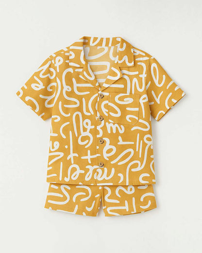 Cocoon Care Mustard Shirt-Must Doodle-Bamboo-For Infants