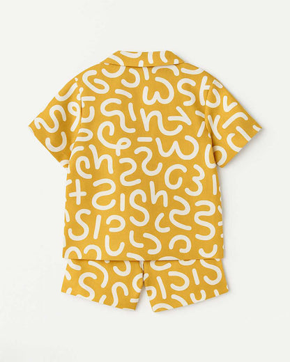 Cocoon Care Mustard Shirt-Must Doodle-Bamboo-For Infants