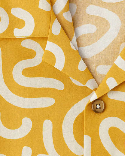 Cocoon Care Mustard Shirt-Must Doodle-Bamboo-For Infants