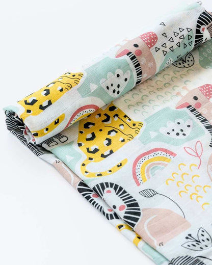 Cocoon Care Baby Shower Bedding Set-Pack of 4-Jungle Safari-Little Dreamer Gift Pack-For Newborn