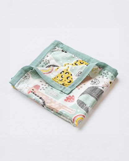 Cocoon Care Baby Shower Bedding Set-Pack of 4-Jungle Safari-Little Dreamer Gift Pack-For Newborn
