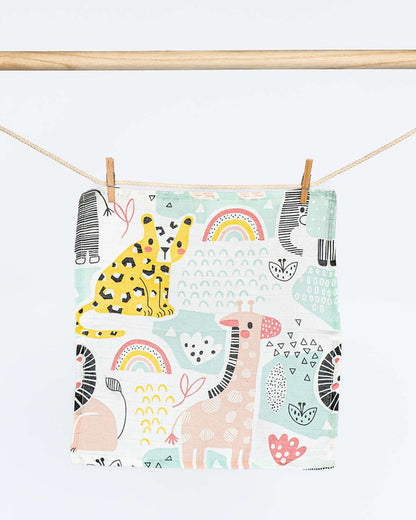 Cocoon Care Baby Shower Bedding Set-Pack of 4-Jungle Safari-Little Dreamer Gift Pack-For Newborn