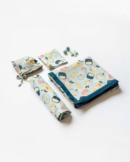 Cocoon Care Baby Shower Bedding Set-Pack of 4-Apple Splash-Little Dreamer Gift Pack-For Newborn