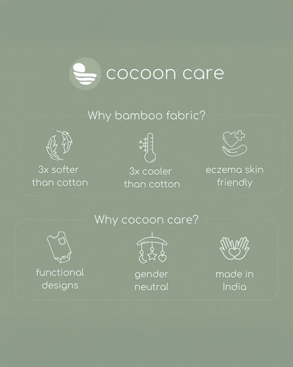 Cocoon Care Bamboo Muslin Bandana Bib & Wash Cloth-Busy Bee-Super Absorbent-For Infants