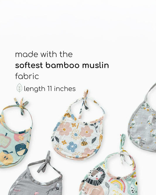 Cocoon Care Bamboo Terry Bib-With Soft Bamboo Muslin-Busy Bee-Soft & Absorbent-0-24 Months