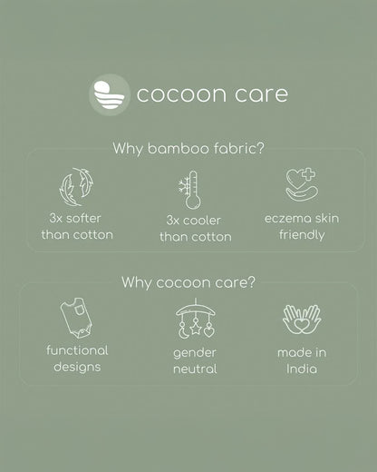 Cocoon Care Bamboo Terry Bib-With Soft Bamboo Muslin-Busy Bee-Soft & Absorbent-0-24 Months