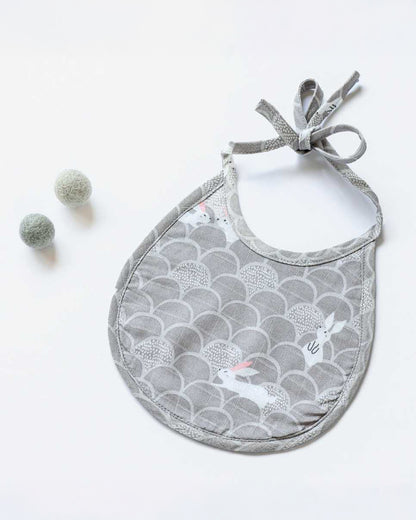 Cocoon Care Bamboo Terry Bib-With Soft Bamboo Muslin-Grey Grove-Soft & Absorbent-0-24 Months