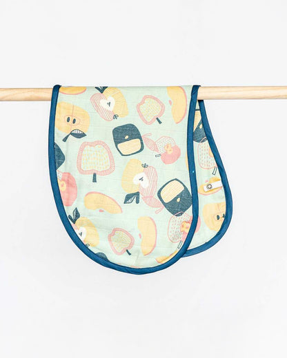 Cocoon Care Bamboo Muslin Burp Cloth-Apple Splash-Super Soft-For Infants