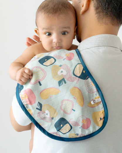 Cocoon Care Bamboo Muslin Burp Cloth-Apple Splash-Super Soft-For Infants