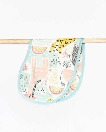 Cocoon Care Bamboo Muslin Burp Cloth-Jungle Safari-Super Soft-For Infants