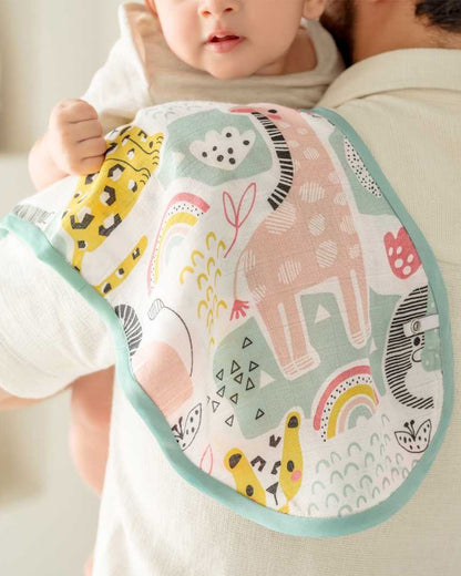 Cocoon Care Bamboo Muslin Burp Cloth-Jungle Safari-Super Soft-For Infants