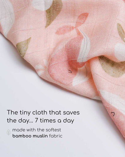 Cocoon Care Bamboo Muslin Wash Cloth-Pink Whale & Me-Super Handy & Convenient-0-36 Months