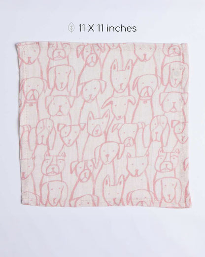 Cocoon Care Bamboo Muslin Wash Cloth-Dog Face Parade-Super Handy & Convenient-0-36 Months