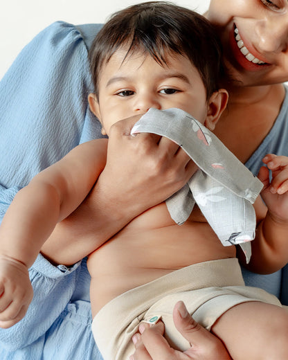 Cocoon Care Bamboo Muslin Wash Cloth-Super Handy And Convenient-Pack of 5-0-36 Months