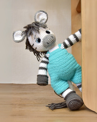 Happy Threads Albert the Zebra Soft Toy-Easily Washable-Plush Cuddly Toy For Newborn