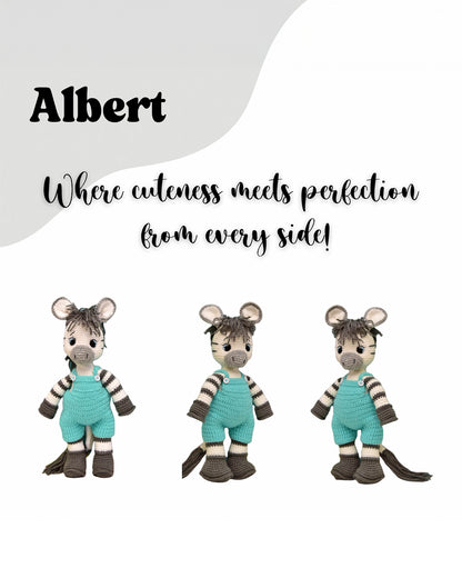 Happy Threads Albert the Zebra Soft Toy-Easily Washable-Plush Cuddly Toy For Newborn