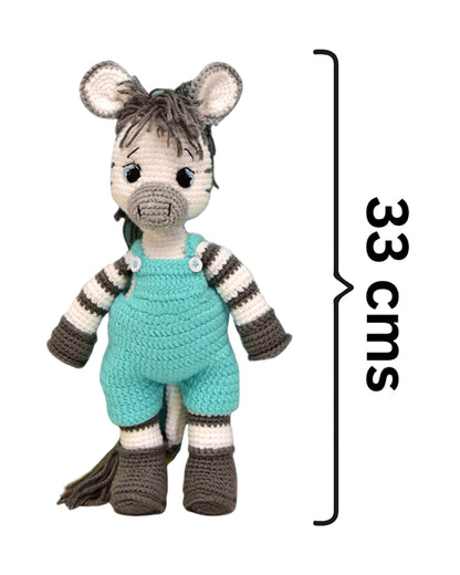 Happy Threads Albert the Zebra Soft Toy-Easily Washable-Plush Cuddly Toy For Newborn