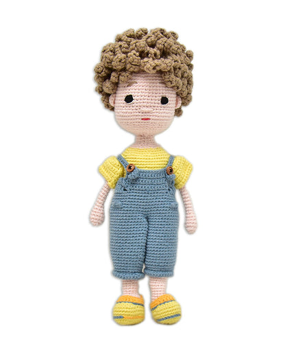 Happy Threads Lovable Ethan Crochet Boy Doll-Handcrafted-Easily Washable-9M+
