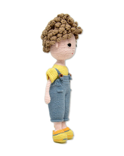 Happy Threads Lovable Ethan Crochet Boy Doll-Handcrafted-Easily Washable-9M+