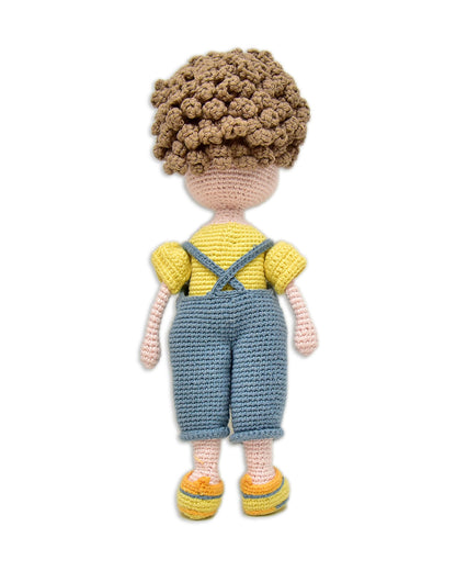 Happy Threads Lovable Ethan Crochet Boy Doll-Handcrafted-Easily Washable-9M+