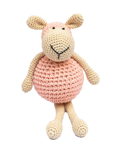 Happy Threads Cheerful Sheep Soft Toy-Easily Washable-Plush Cuddly Toy For Newborn