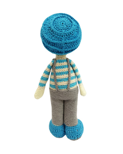 Happy Threads Blake Crochet Boy Doll-Handcrafted-Easily Washable-9M+