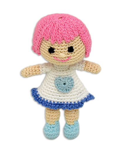 Happy Threads Kind Crochet Doll-Handcrafted-Assorted Color-Easily Washable-3M+
