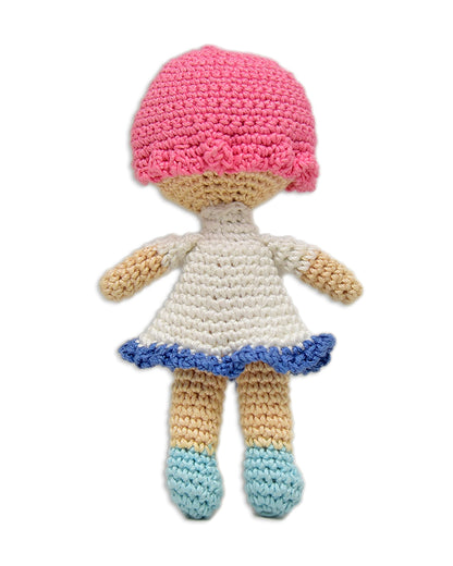 Happy Threads Kind Crochet Doll-Handcrafted-Assorted Color-Easily Washable-3M+