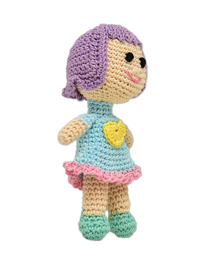 Happy Threads Kind Crochet Doll-Handcrafted-Assorted Color-Easily Washable-3M+