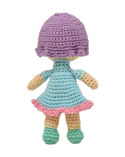 Happy Threads Kind Crochet Doll-Handcrafted-Assorted Color-Easily Washable-3M+